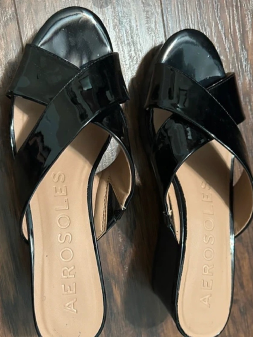 Black wedge dress shoes